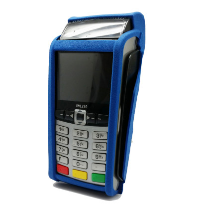 Housse bleue de protection pour TPE Ingénico gamme IWL.